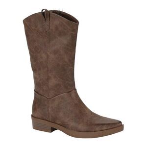 Frye & Co Womens IVIE BROWN stacked heel cowboy boots